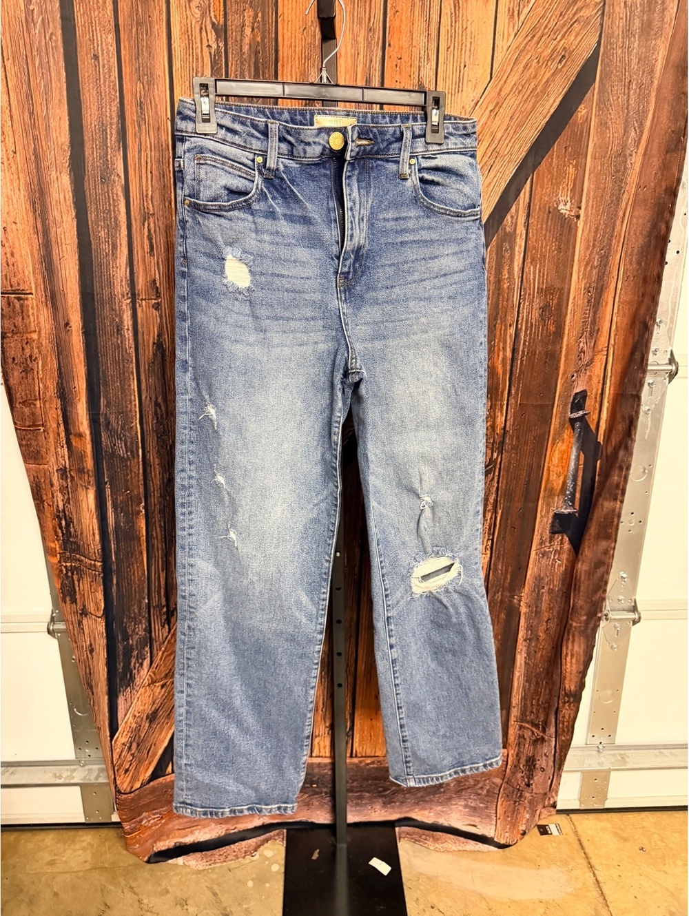 KUT from the Kloth Sienna Wide Leg Distressed Jeans Size 2